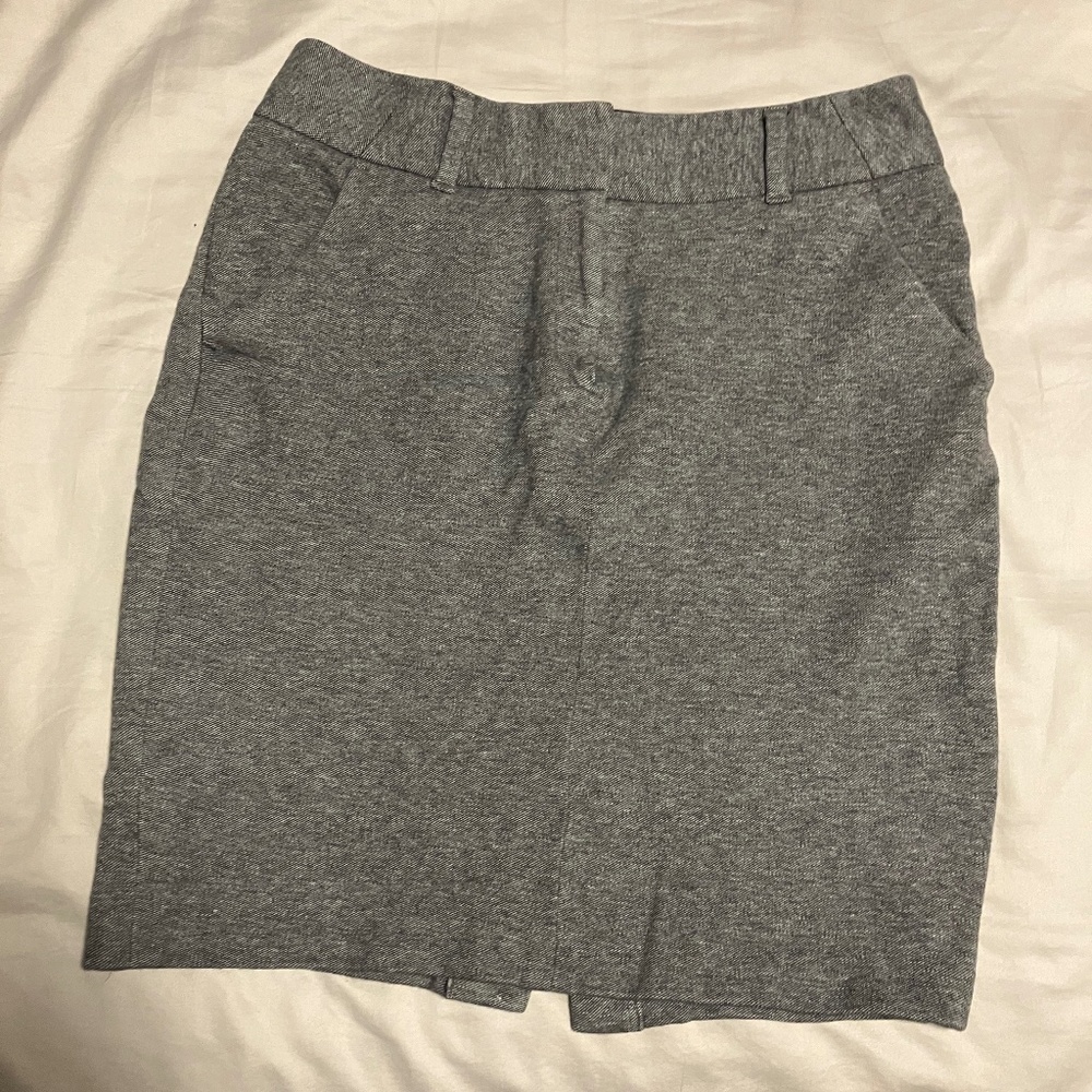Ann Taylor Loft Gray Work Skirt